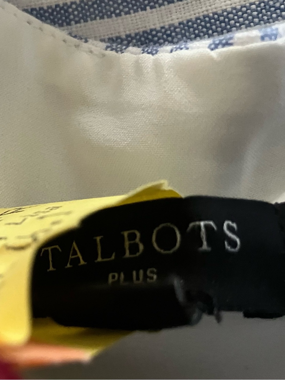 Talbots Seersucker Fit & Flare Dress in Ocean Stripe -16W - Picture 7 of 9